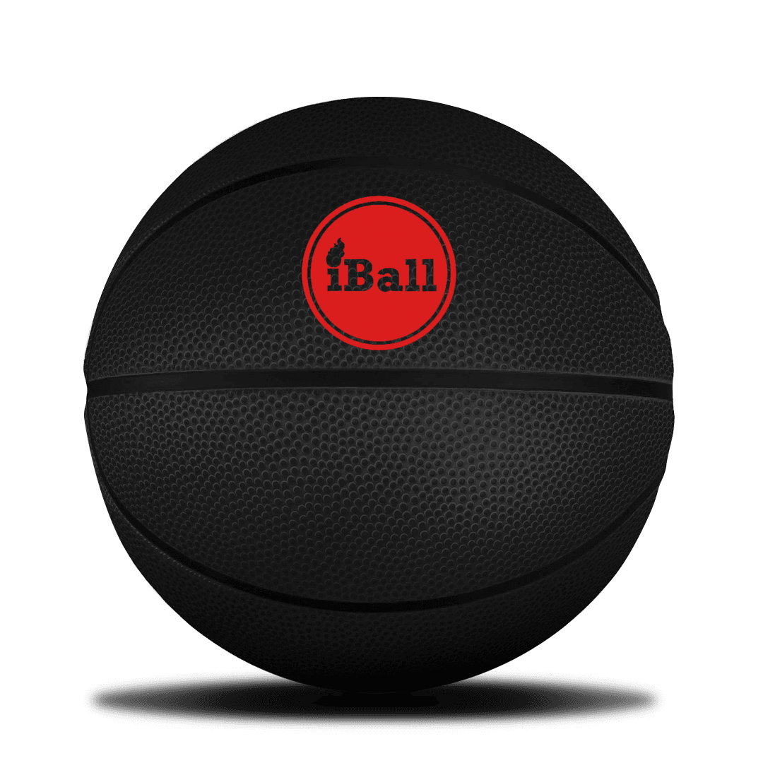 Custom Black/Red iBall Basketball