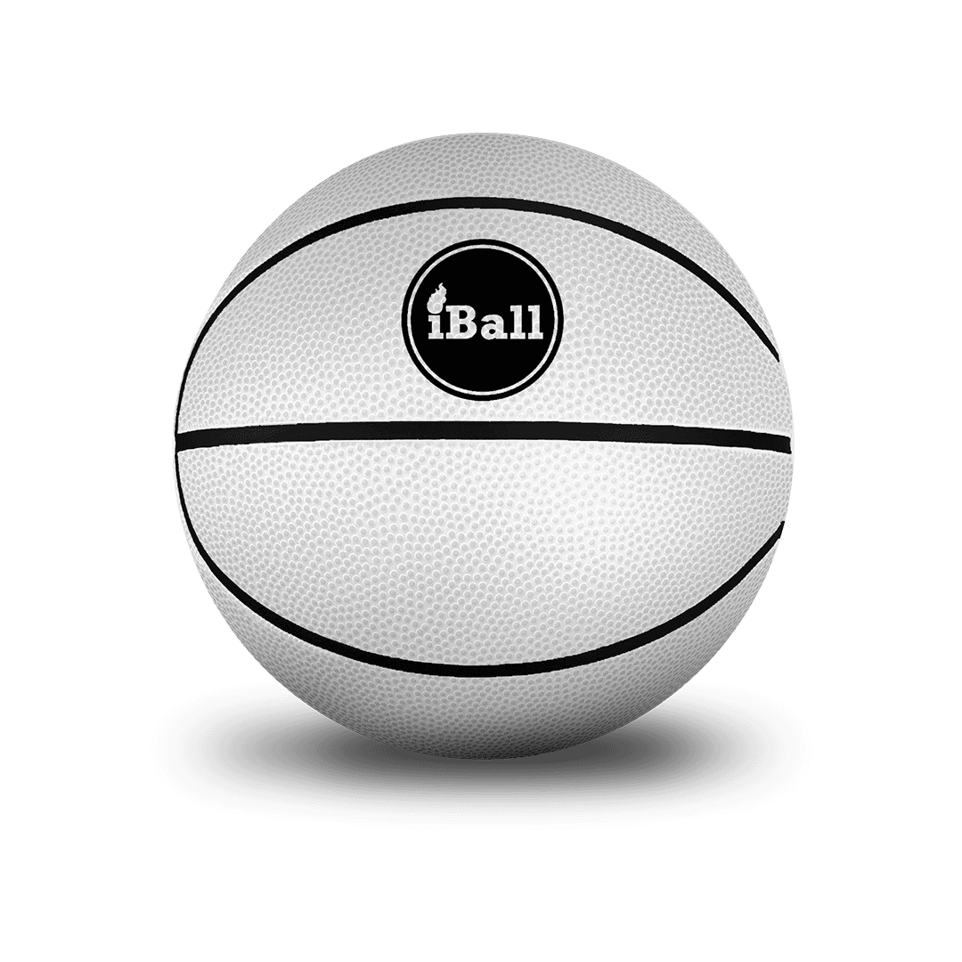 Custom White/Black iBall Basketball