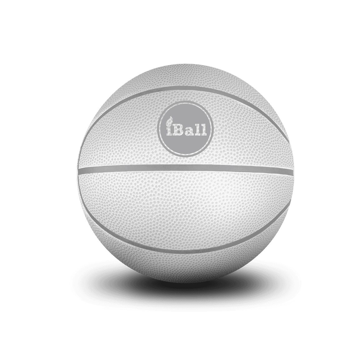 Custom White/Grey iBall Basketball