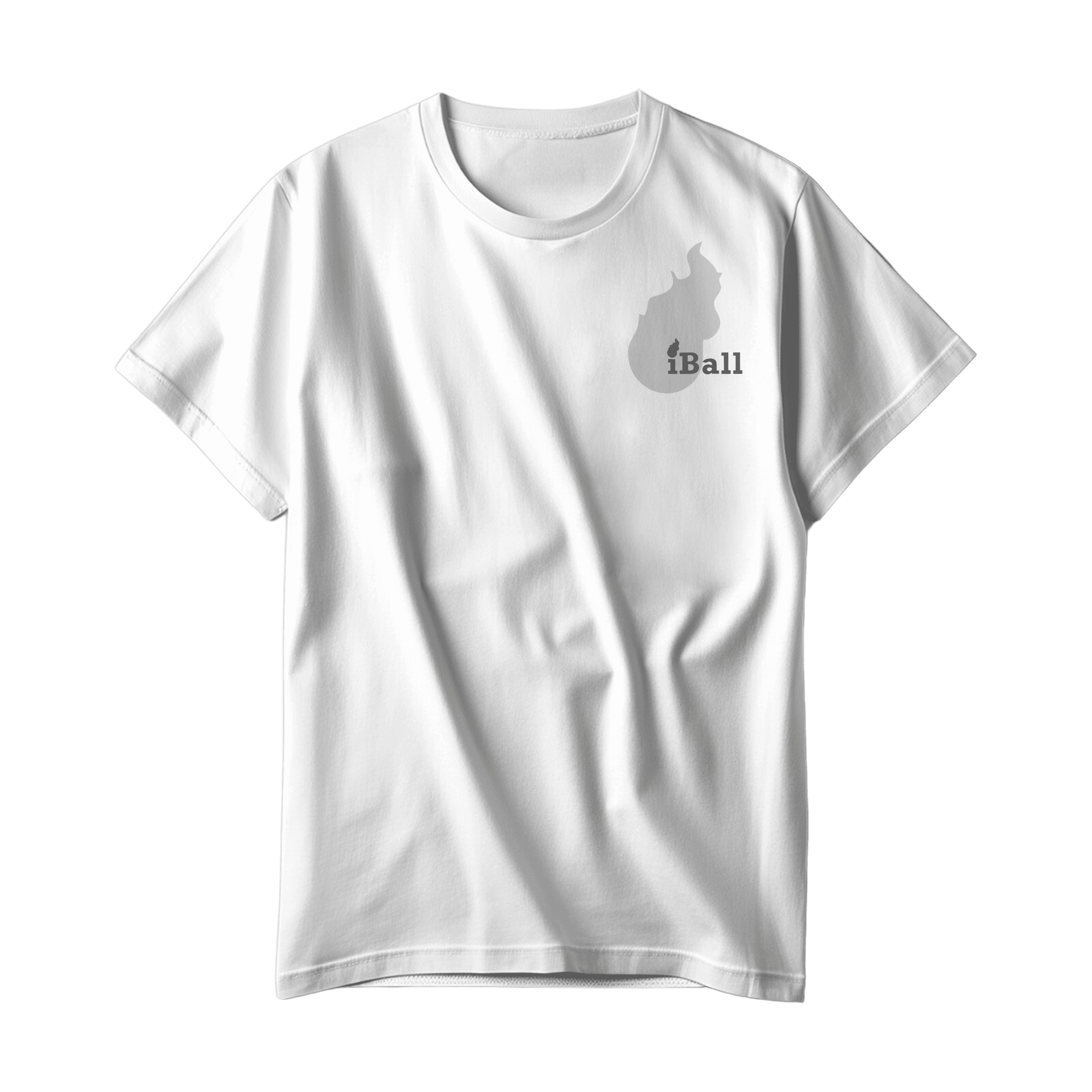 White T-Shirt With Grey Alternate Logo
