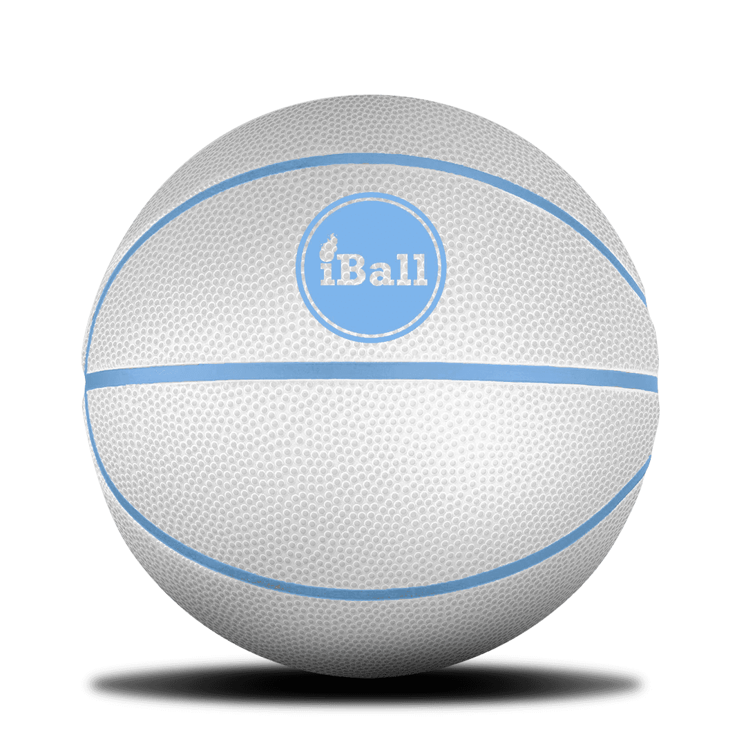 Custom White/Blue iBall Basketball